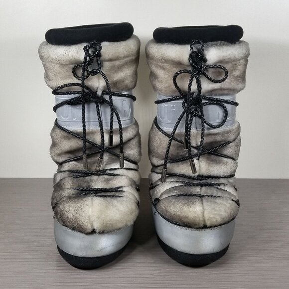 Jimmy Choo Tall Moon Boots, Gray, Womens Size 3.5-6 / 35-38 - Picture 1 of 11
